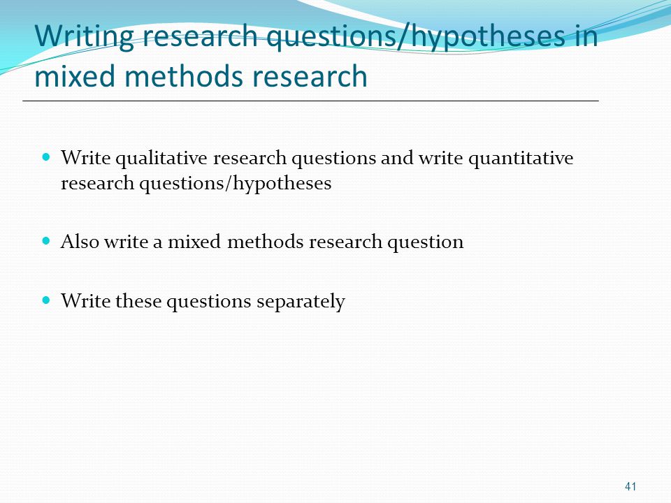 Organizing Your Social Sciences Research Paper: Quantitative Methods